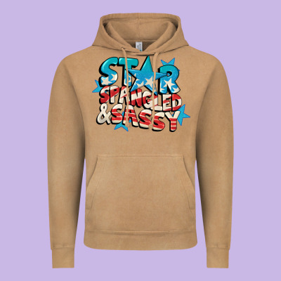Star Spangled And Sassy 4th Of July Vintage Hoodie Designed By Cowgirlartshop