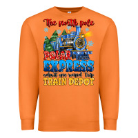 Carrot thr north pole polar express admit one round trip Premium Sweatshirt - MaliasSmallBusiness