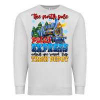 Dove Grey thr north pole polar express admit one round trip Premium Sweatshirt - MaliasSmallBusiness