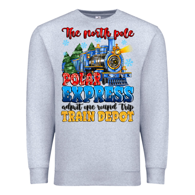 Thr North Pole Polar Express Admit One Round Trip Premium Sweatshirt by MaliasSmallBusiness | Teevron