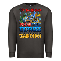 Smoke thr north pole polar express admit one round trip Premium Sweatshirt - MaliasSmallBusiness