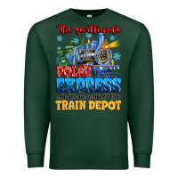 Sports Green thr north pole polar express admit one round trip Premium Sweatshirt - MaliasSmallBusiness