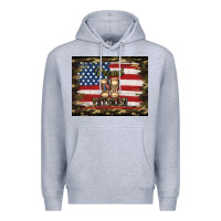 Heather Grey proud veteran veterans day Premium Hoodie - Jasminsmagicworld
