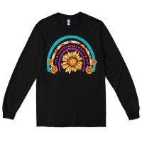Black rainbow sunflower Long Sleeve Tee - AdoDesignShop
