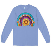Colony Blue rainbow sunflower Long Sleeve Tee - AdoDesignShop