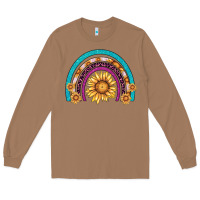 Toasted Coconut rainbow sunflower Long Sleeve Tee - AdoDesignShop
