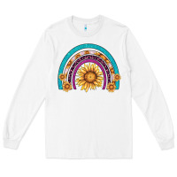 White rainbow sunflower Long Sleeve Tee - AdoDesignShop