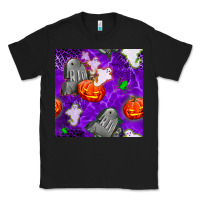 Black tombstone and ghosts seamless paternal Classic Tee - BundleAndBundleShop