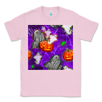 Bubblegum Pink tombstone and ghosts seamless paternal Classic Tee - BundleAndBundleShop