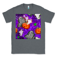Charcoal Heather tombstone and ghosts seamless paternal Classic Tee - BundleAndBundleShop