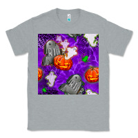 Heather Grey tombstone and ghosts seamless paternal Classic Tee - BundleAndBundleShop