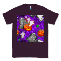 Plum tombstone and ghosts seamless paternal Classic Tee - BundleAndBundleShop