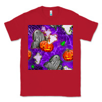 Red tombstone and ghosts seamless paternal Classic Tee - BundleAndBundleShop
