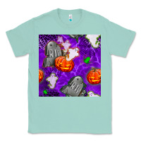 Seafoam tombstone and ghosts seamless paternal Classic Tee - BundleAndBundleShop