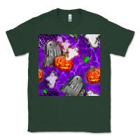 Sports Green tombstone and ghosts seamless paternal Classic Tee - BundleAndBundleShop
