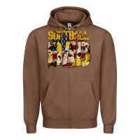 Chestnut softball dad Zipper Hoodie - Jasminsmagicworld