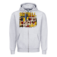 Softball Dad Zipper Hoodie | Teevron