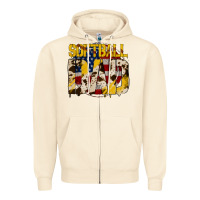 Sandshell softball dad Zipper Hoodie - Jasminsmagicworld