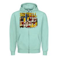 Seafoam softball dad Zipper Hoodie - Jasminsmagicworld