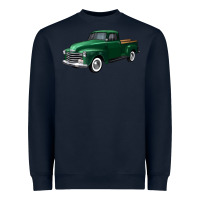 Navy western green truck right 34 view Heavyweight Sweatshirt - FaDigitalArtStudio