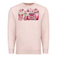 Pale Pink christmas debbie cake white coffee cups Premium Sweatshirt - MaliasSmallBusiness