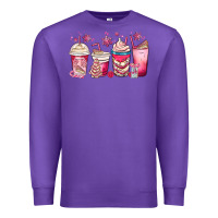 Purple christmas debbie cake white coffee cups Premium Sweatshirt - MaliasSmallBusiness