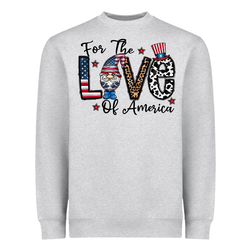 For The Lovee Of America Gnome Heavyweight Sweatshirt by CowhideDigitalArt | Teevron