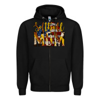 Black softball mom Zipper Hoodie - Jasminsmagicworld