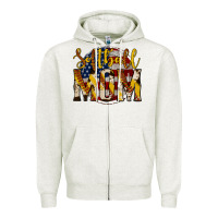 Oatmeal Heather softball mom Zipper Hoodie - Jasminsmagicworld