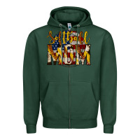Sports Green softball mom Zipper Hoodie - Jasminsmagicworld