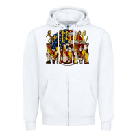 White softball mom Zipper Hoodie - Jasminsmagicworld