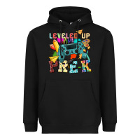 Black leveled up pre k Heavyweight Hoodie - NancyCooperArtShop
