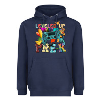 Navy leveled up pre k Heavyweight Hoodie - NancyCooperArtShop