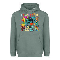 Sage leveled up pre k Heavyweight Hoodie - NancyCooperArtShop