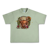 Oil Green cow Urban Heavy Tee - JahusDesignShop