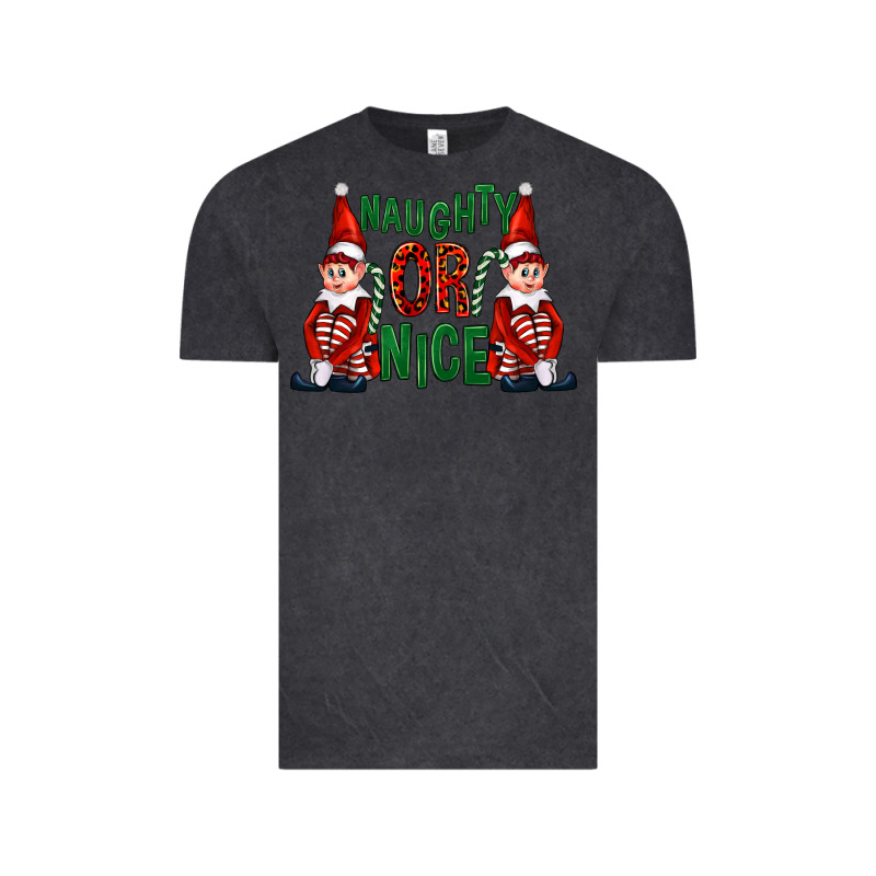 Naughty Or Nice Christmas Elfs Vintage Tee by FaDigitalArtStudio | Teevron