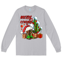 Moon Dust merry cowgirl  boots and cactus with gifts Long Sleeve Tee - AdoDesignShop