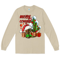 Mushroom merry cowgirl  boots and cactus with gifts Long Sleeve Tee - AdoDesignShop