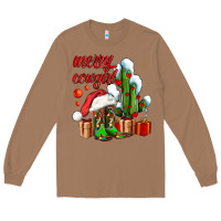 Toasted Coconut merry cowgirl  boots and cactus with gifts Long Sleeve Tee - AdoDesignShop