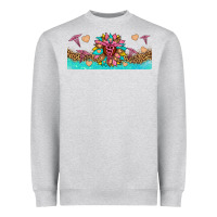 Heather Grey nurse sunflower libbey glass Heavyweight Sweatshirt - HRA Design Shop