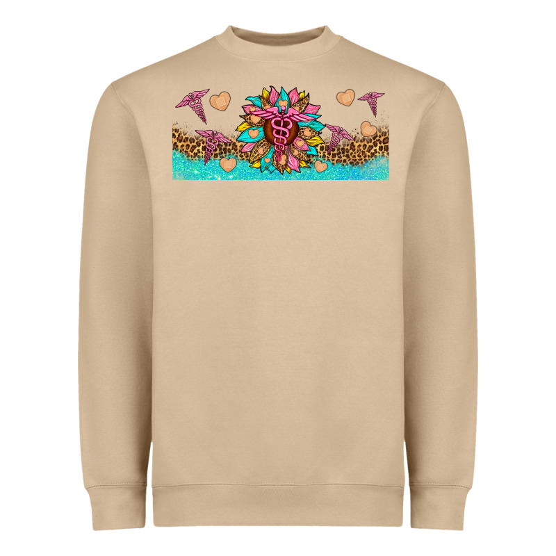 Nurse Sunflower Libbey Glass Heavyweight Sweatshirt by HRA Design Shop | Teevron