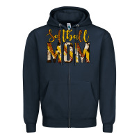 Navy softball mom Zipper Hoodie - Jasminsmagicworld