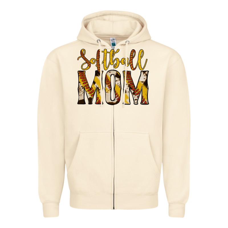 Softball Mom Zipper Hoodie by Jasminsmagicworld | Teevron