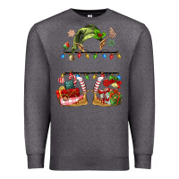 Charcoal Heather customize christmas elf Premium Sweatshirt - MaliasSmallBusiness