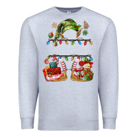 Heather Grey customize christmas elf Premium Sweatshirt - MaliasSmallBusiness