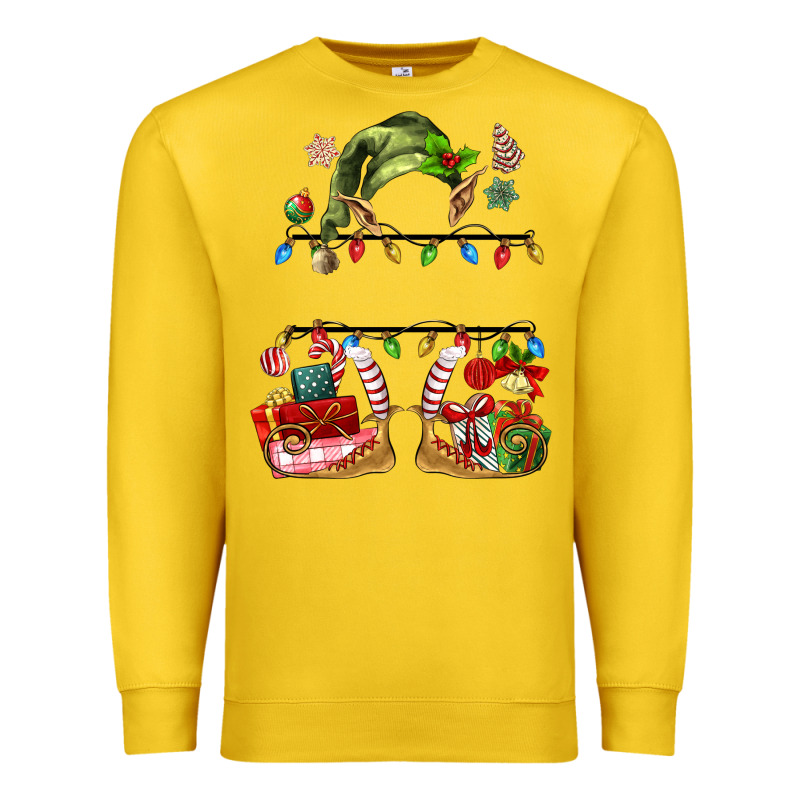 Customize Christmas Elf Premium Sweatshirt by MaliasSmallBusiness | Teevron