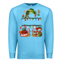 Ocean Blue customize christmas elf Premium Sweatshirt - MaliasSmallBusiness