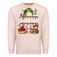 Pale Pink customize christmas elf Premium Sweatshirt - MaliasSmallBusiness