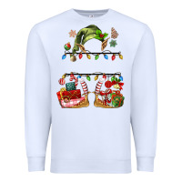 White customize christmas elf Premium Sweatshirt - MaliasSmallBusiness