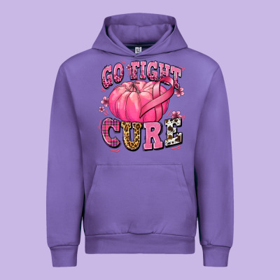 Go Fight Cure Pumpkin Urban Hoodie Designed By Texasbilliewilder